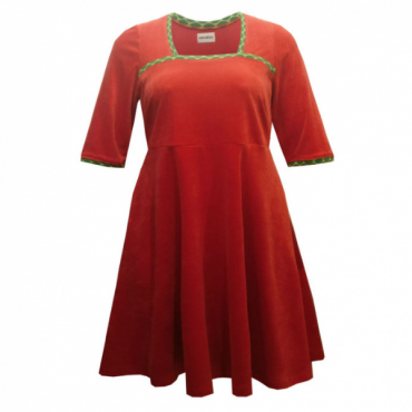 rød kjole i store størrelser